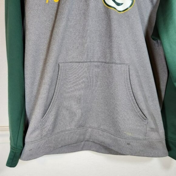 Green Bay Packers Sweatshirt Large NFL Apparel Green Gray - Picture 5 of 12